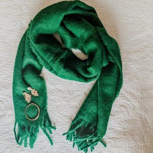 J Crew oversized brushed Italian wool  scarf